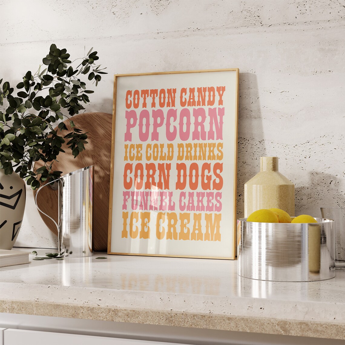 Western Kitchen Wall Art State Fair Food Typography Print Cowgirl Aesthetic Decor - Image 4