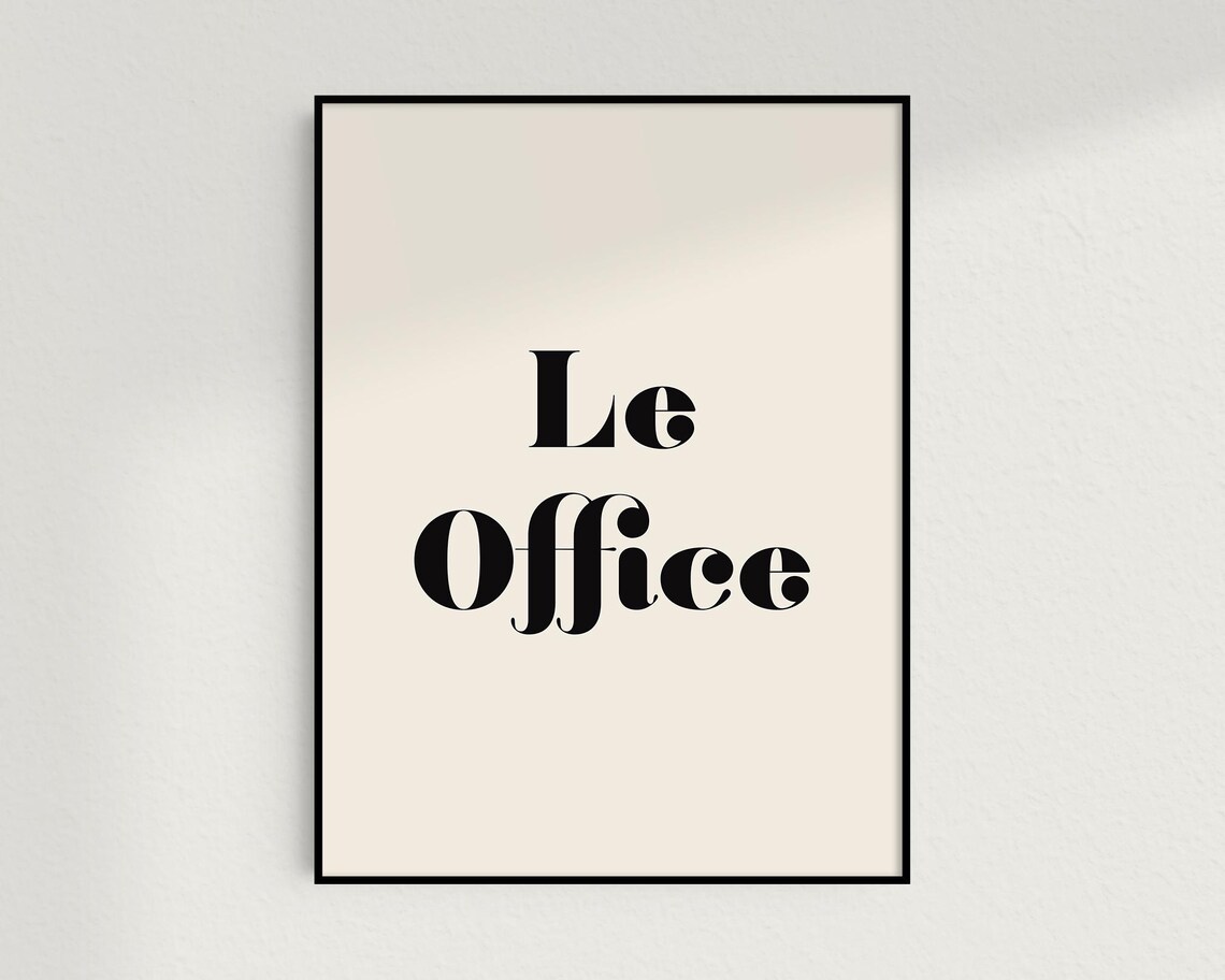 Le Office Minimalist Retro Office Sign Art Print - Image 2