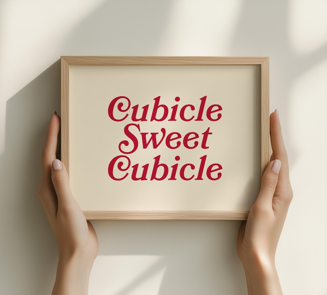 Cubicle Sweet Cubicle Retro Office Art Print