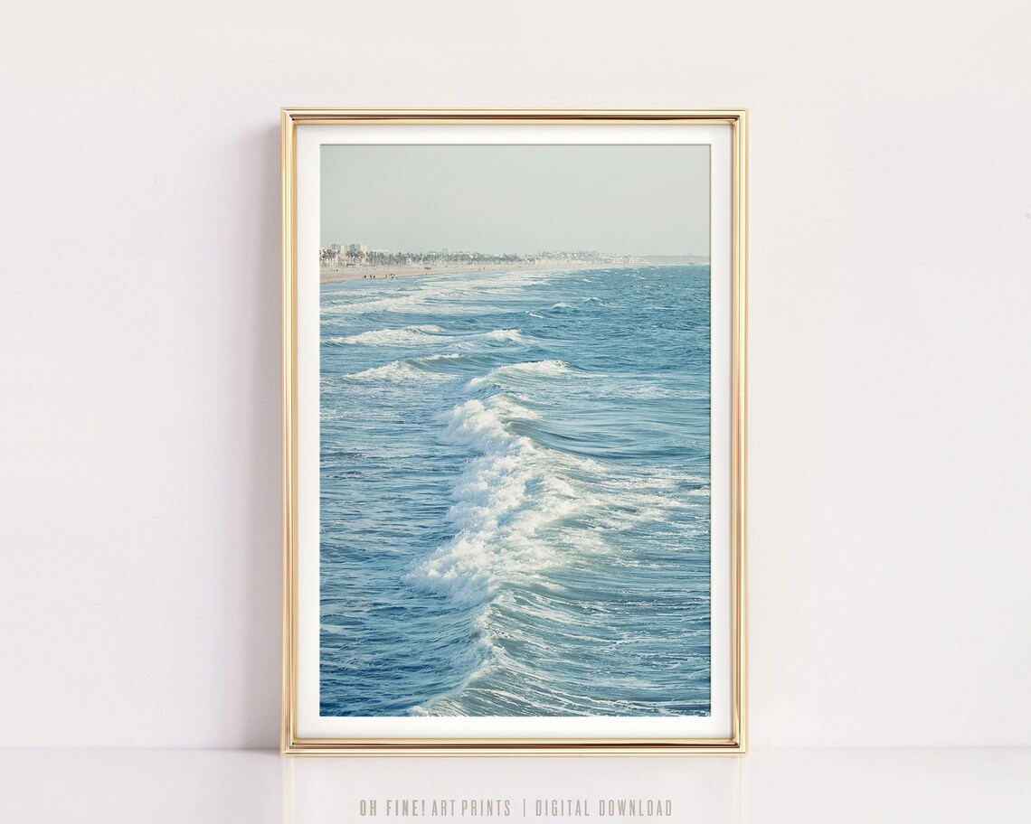 Santa Monica Beach Art Print, California Poster - Image 3