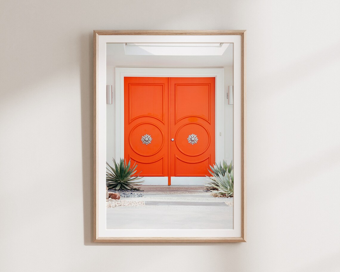 Palm Springs Mid-Century Modern Art Print, Retro Door - Image 4