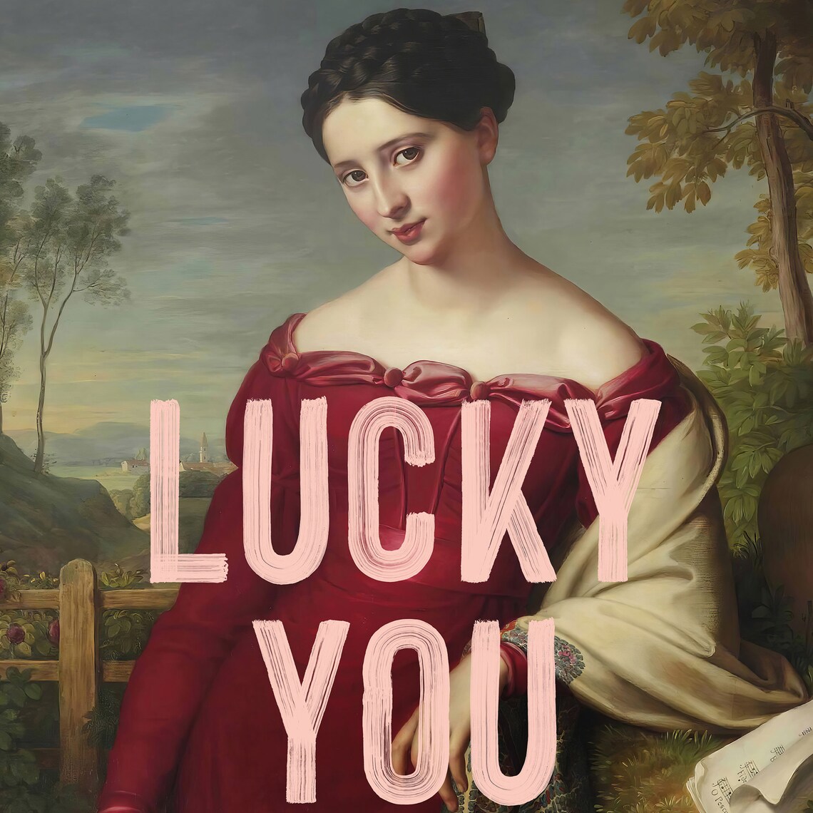 Lucky You Altered Art Classical Painting Trendy Dorm Room Poster - Image 2