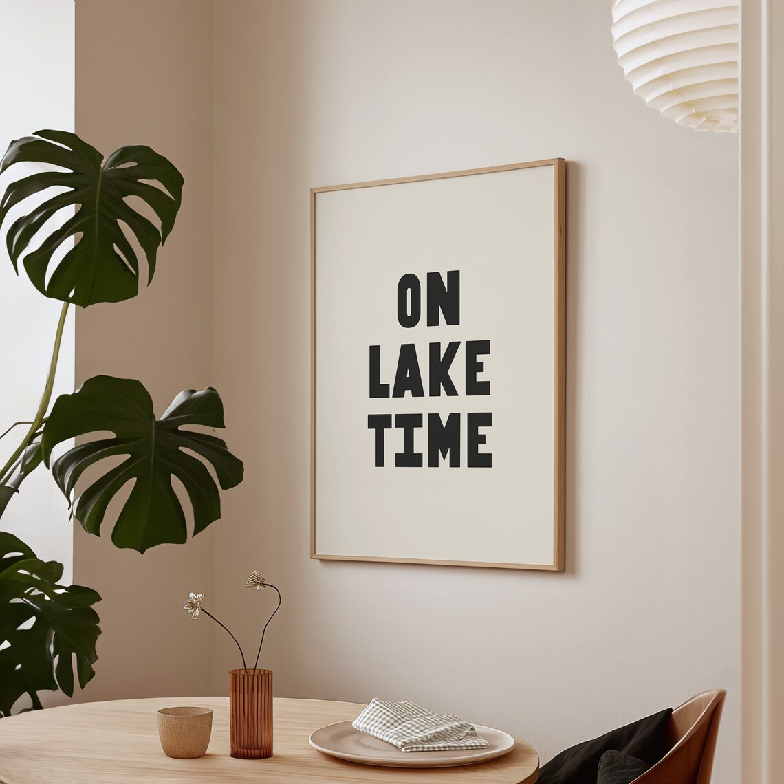 On Lake Time, Minimalist Lake House Art Print - Image 2