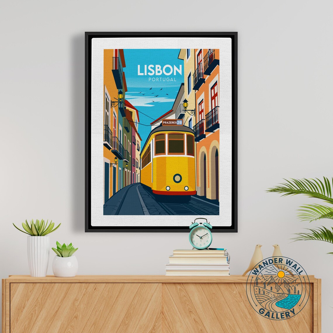 Lisbon Tram 28 Yellow Street Car Portugal Alfama Retro Travel Poster - Image 5