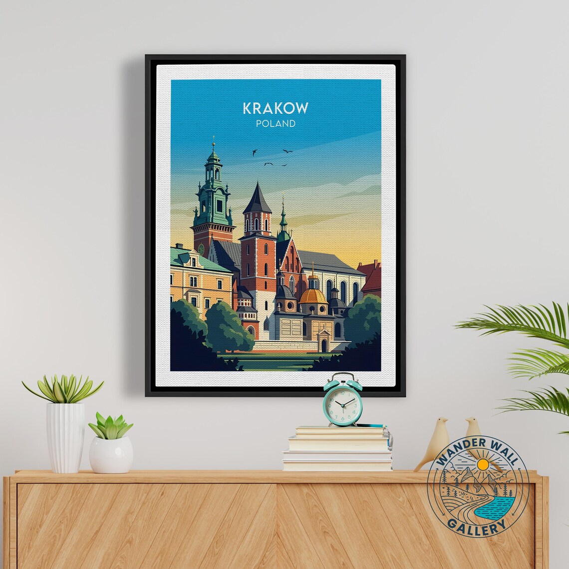 Krakow Poland Wawel Cathedral Spires Towers Vintage Travel Poster - Image 5