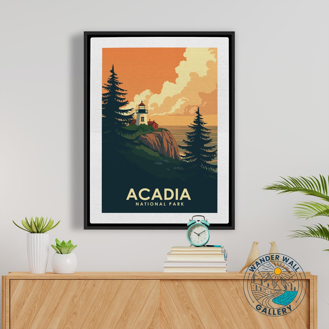 Acadia National Park Lighthouse Sunset Coastal Cliffs Poster - Image 5