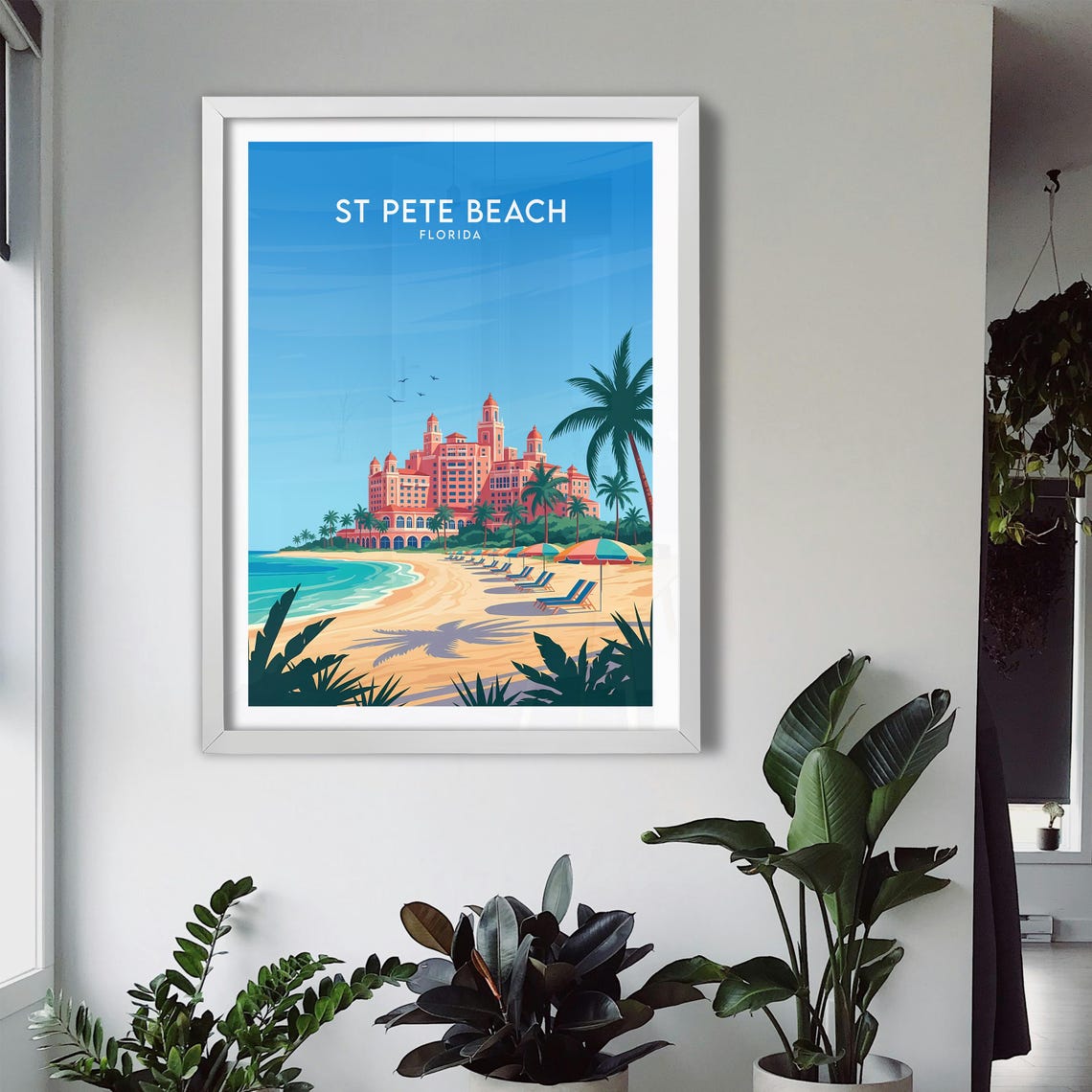St Pete Beach Florida Beachfront Resort Palm Paradise Poster - Image 3
