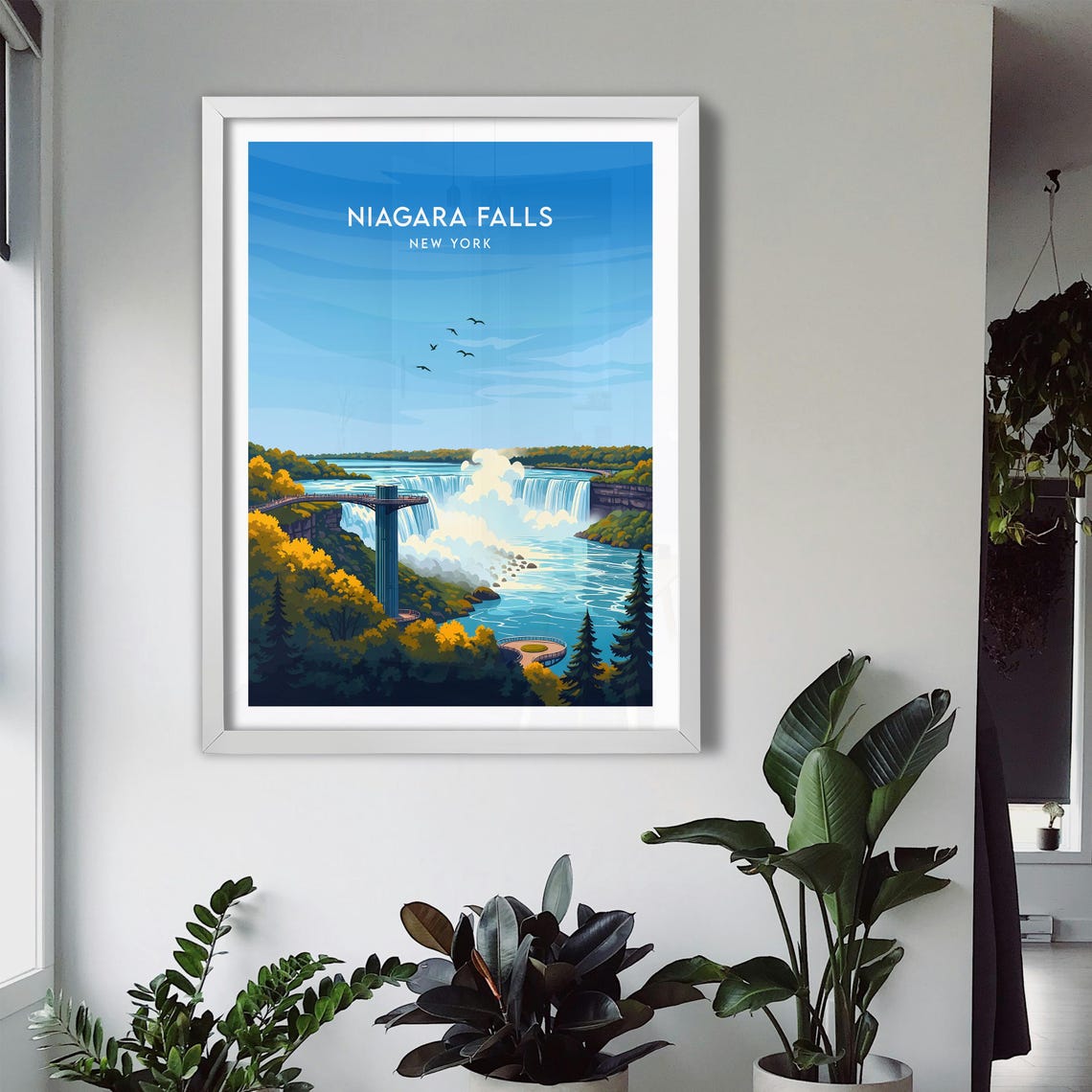 Niagara Falls New York Horseshoe Falls Observation Tower Autumn Poster - Image 3