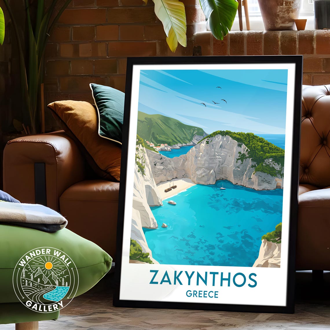 Zakynthos Greece Navagio Shipwreck Beach Turquoise Cove Poster - Image 6