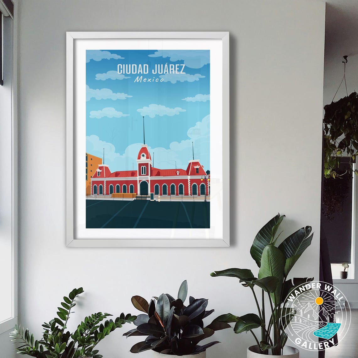 Ciudad Juarez Mexico Travel Poster Architecture Wall Art Mexican Historic Museum Prints Personalized Lover Home Decor Gift - Image 3
