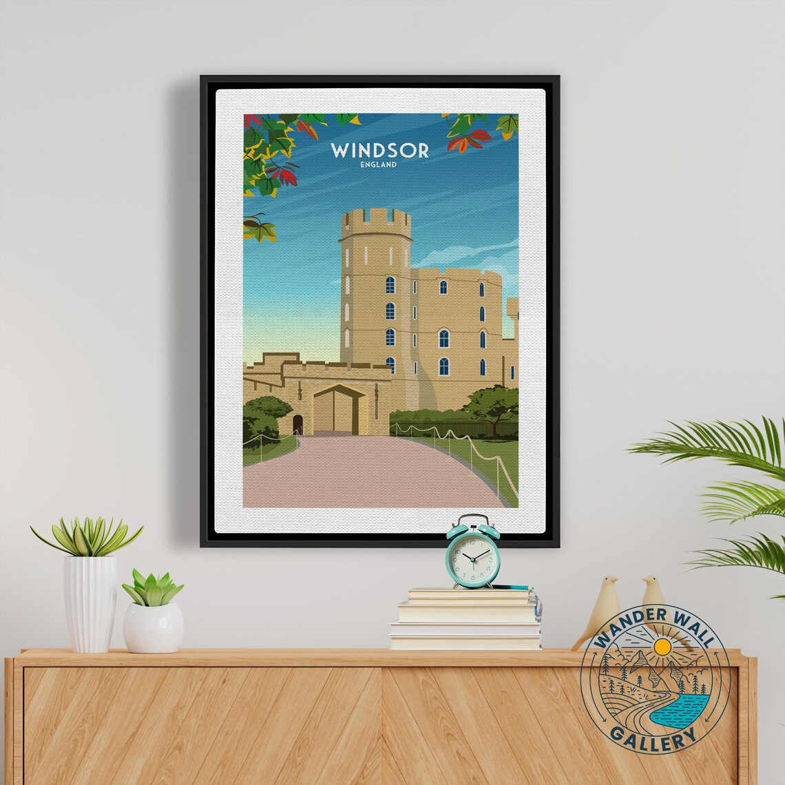 Windsor England Royal Castle Historic Stone Tower Retro Travel Poster - Image 5