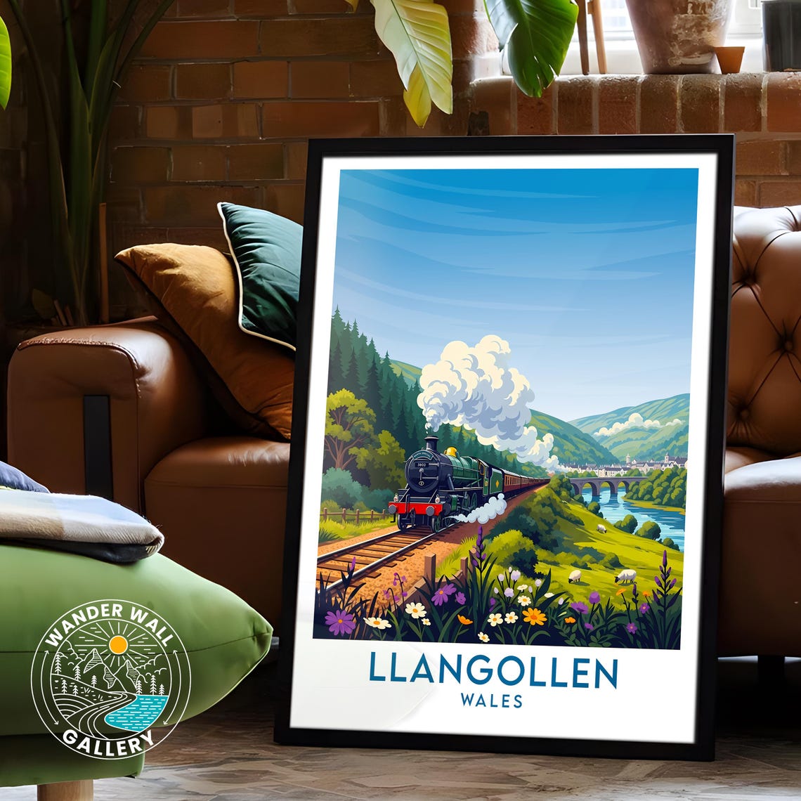 Llangollen Wales Steam Train Countryside Retro Travel Poster - Image 6