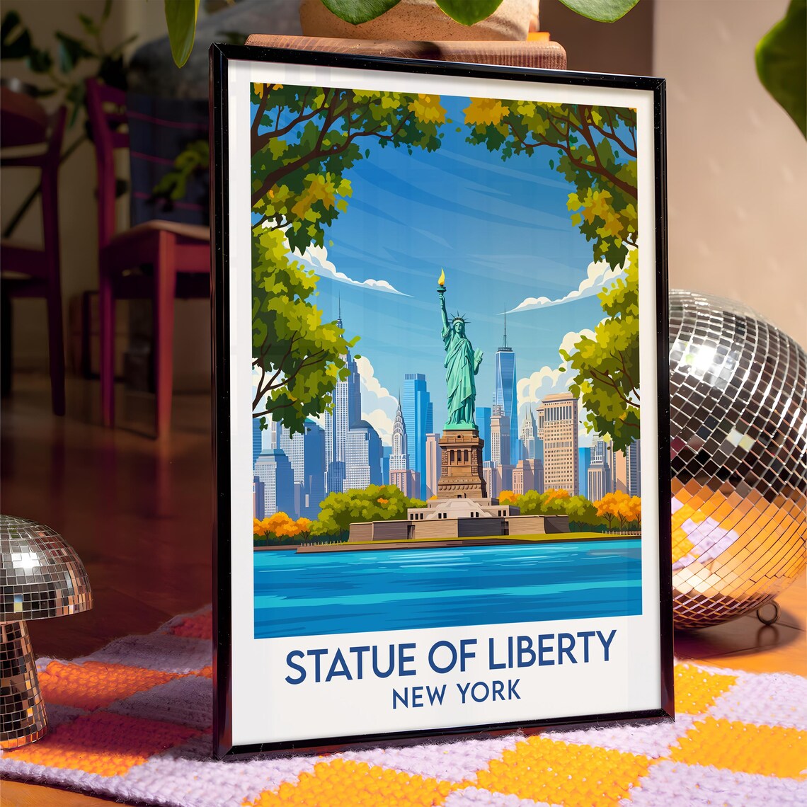 Statue of Liberty New York City Skyline Torch Summer Harbor Poster - Image 4