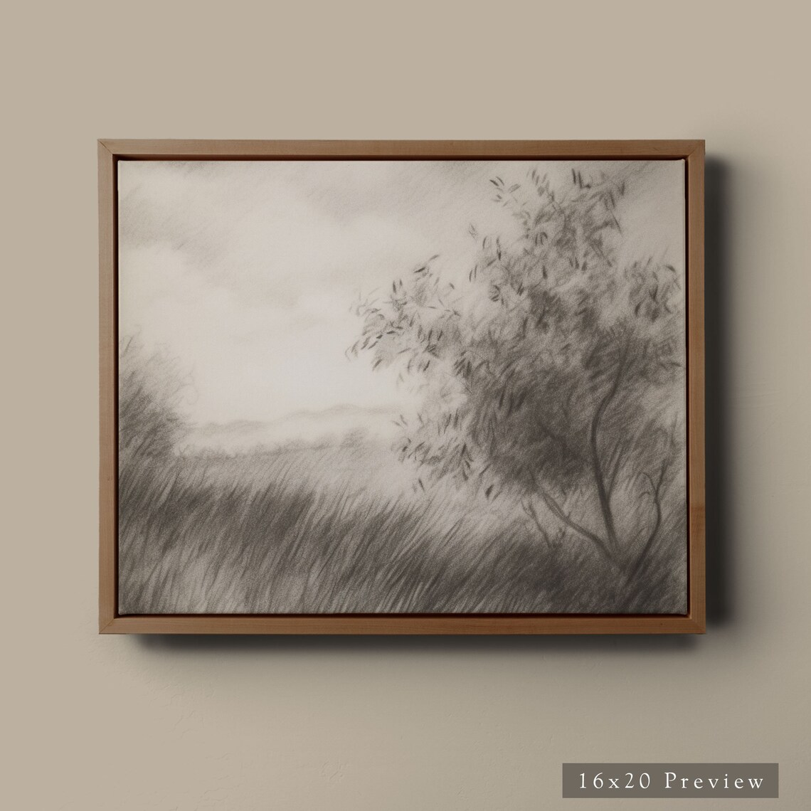 Moody Lakeside Landscape, Antique Style Art Print - Image 5