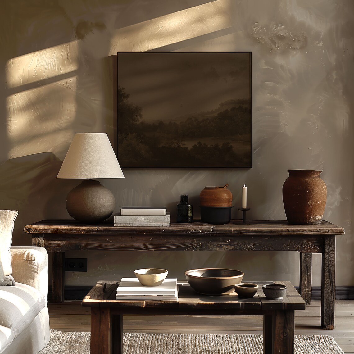 Moody Mountain Landscape, Modern Cottage Art Print - Image 3