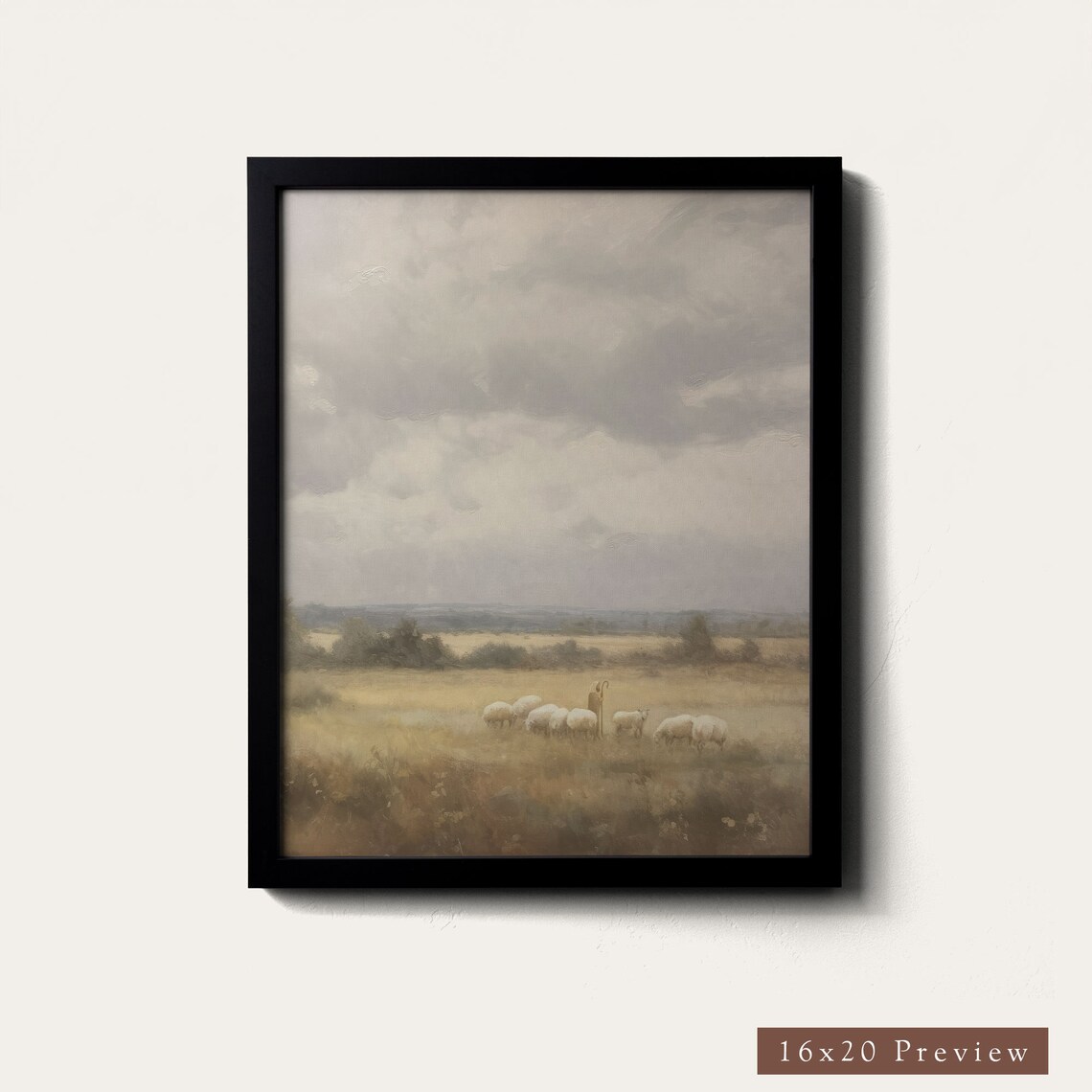 The Lord Is My Shepherd, Jesus Leaves 99 Art Print - Image 3