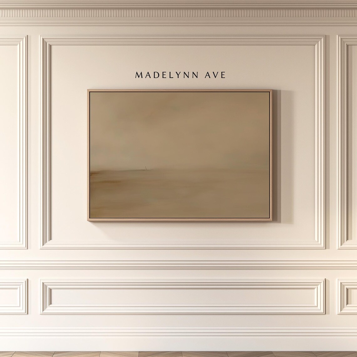 Minimalist Warm Beige Abstract Neutral Tone Canvas Gallery Print