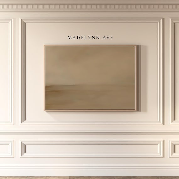 Minimalist Warm Beige Abstract Neutral Tone Canvas Gallery Print