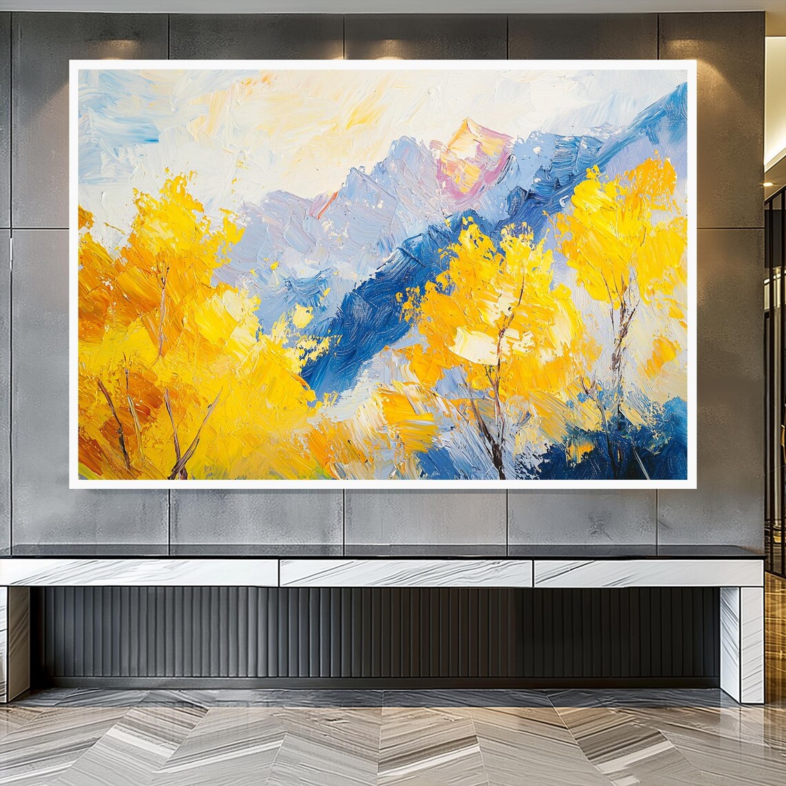 Mountain Wall Art Wall Art Fall Prints Fall Style Decor Fall Tee Mountain Prints Landscape Art Mountain Print Framed Landscape - Image 2