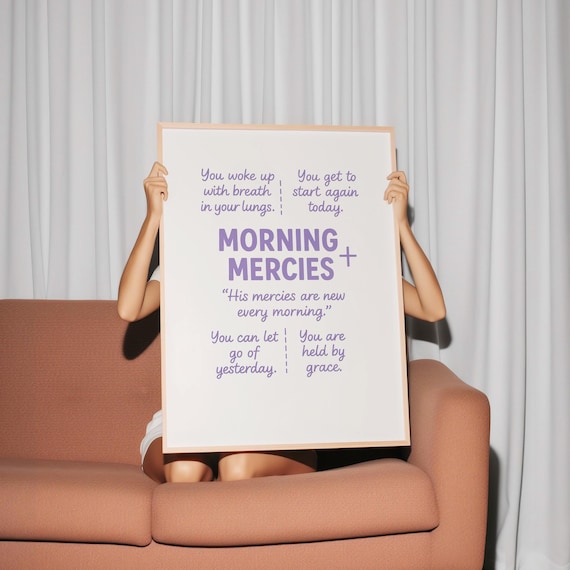 Morning Mercies New Every Morning Christian Quote Gift Poster