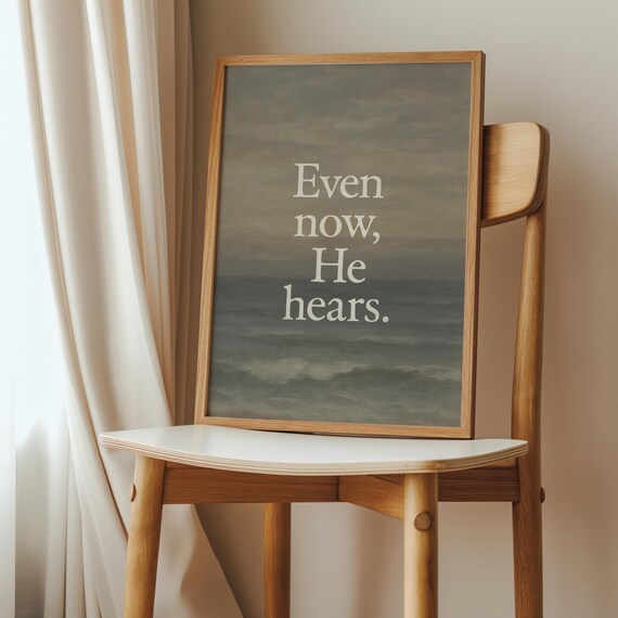 Ocean Bible Verse Print Christian Scripture Art