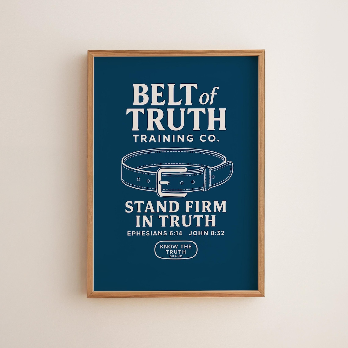 Ephesians 6 Bible Verse Print Armor Of God Navy Blue Scripture