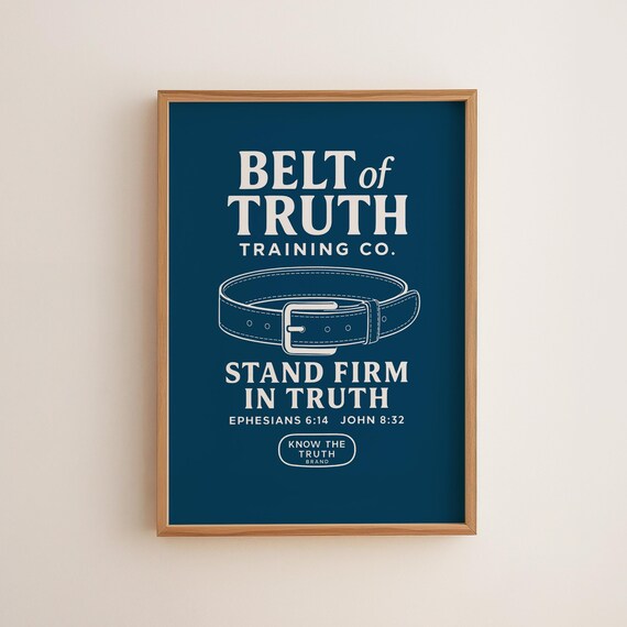 Ephesians 6 Bible Verse Print Armor Of God Navy Blue Scripture
