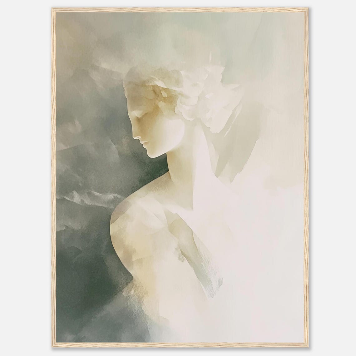 Venus de Milo Inspired Watercolor Classical Sculpture Poster