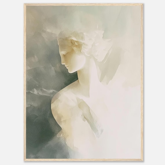 Venus De Milo Inspired Watercolor Art Print Classical Graceful Statue Painting Wall Elegant Feminine Minimalist Artwork By Nataliaayuart