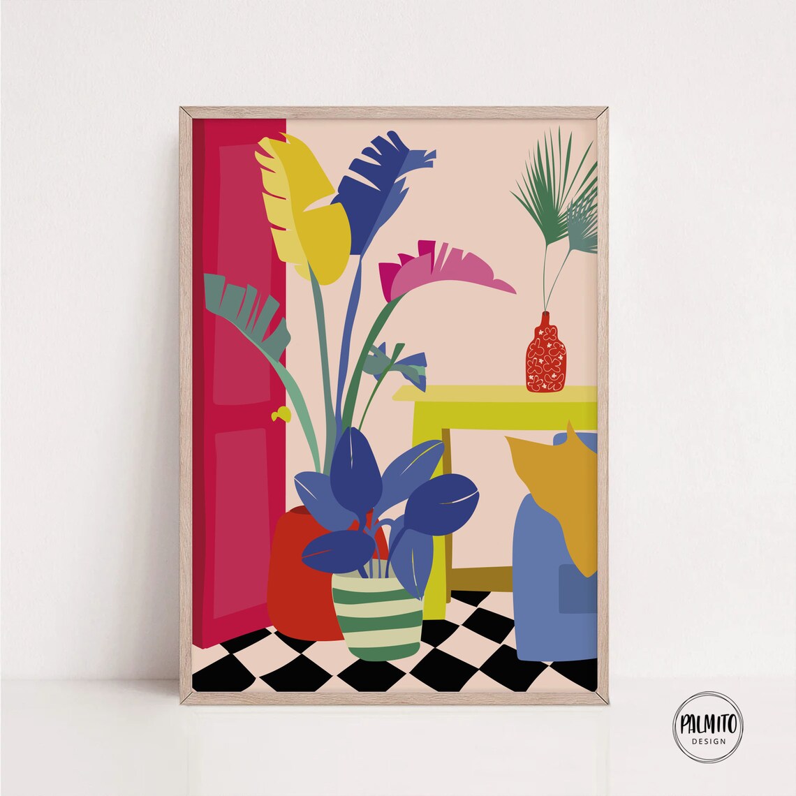 Colorful Botanical Flower Illustration Art Print