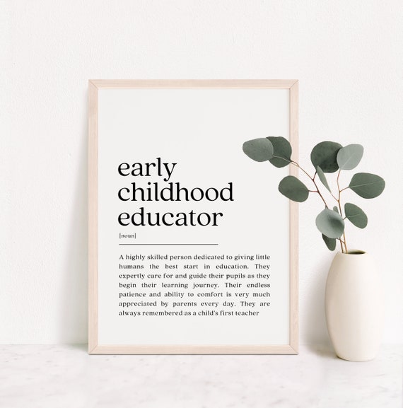 Early Childhood Educator Definition Art Print
