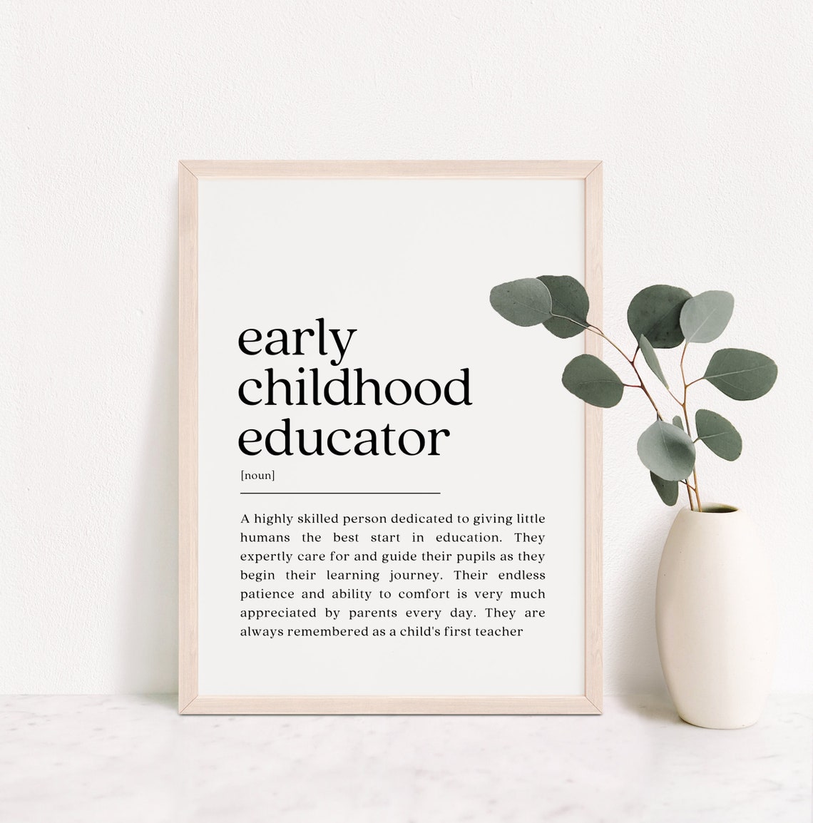 Early Childhood Educator Definition Art Print