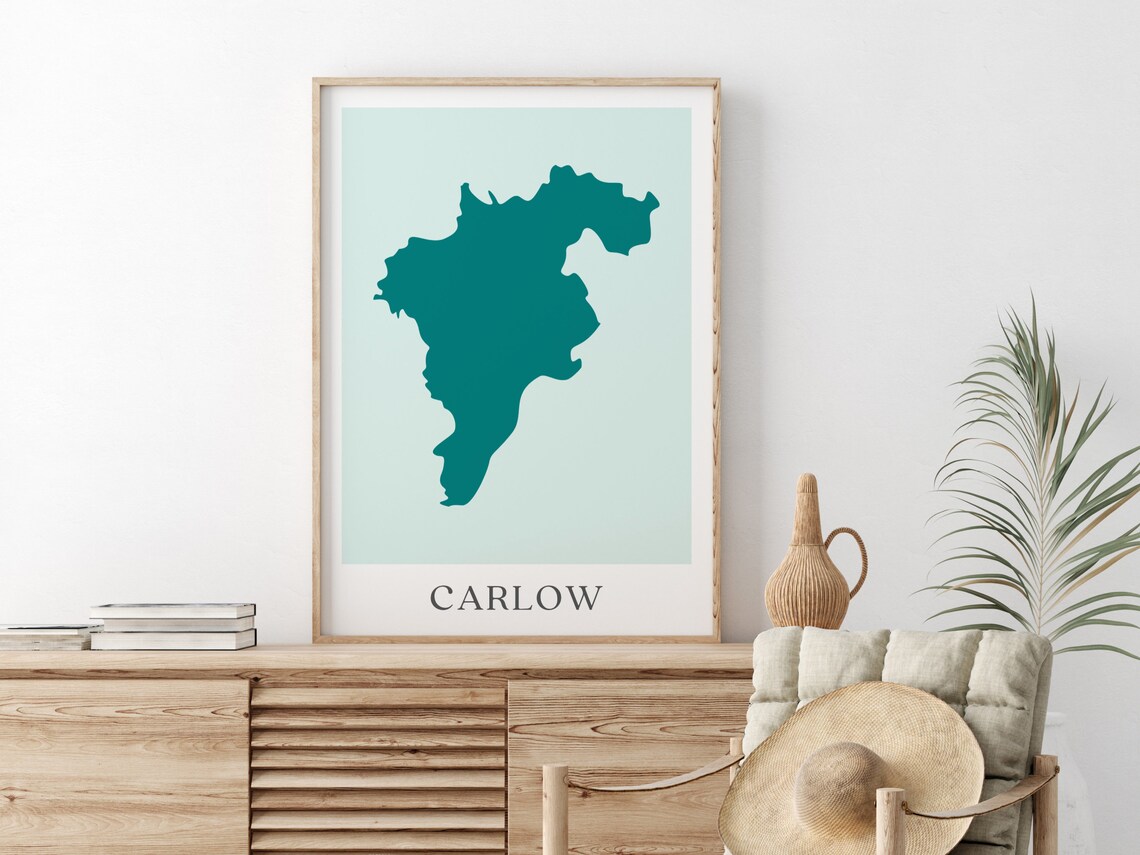 County Carlow Map, Irish Home Decor Poster - Image 2