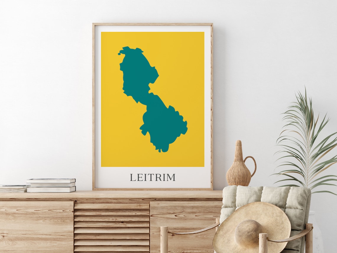 Leitrim Map Print, County Leitrim Ireland - Image 2