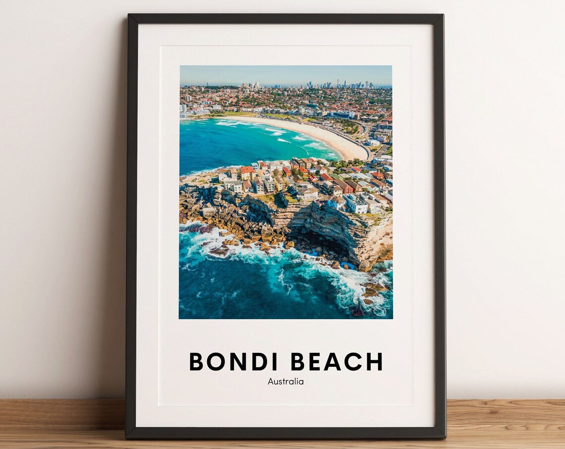 Bondi Beach Australia Aerial Surf Coast City Aerial View Poster
