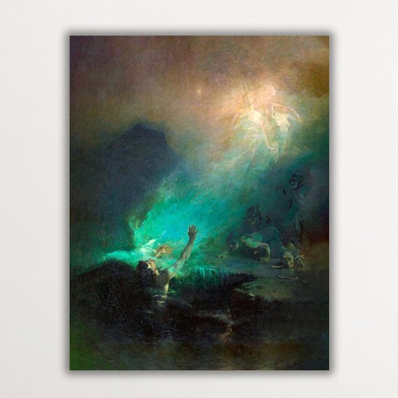 Sirens By John Longstaff Mythological Haunting Ocean Scene Poster