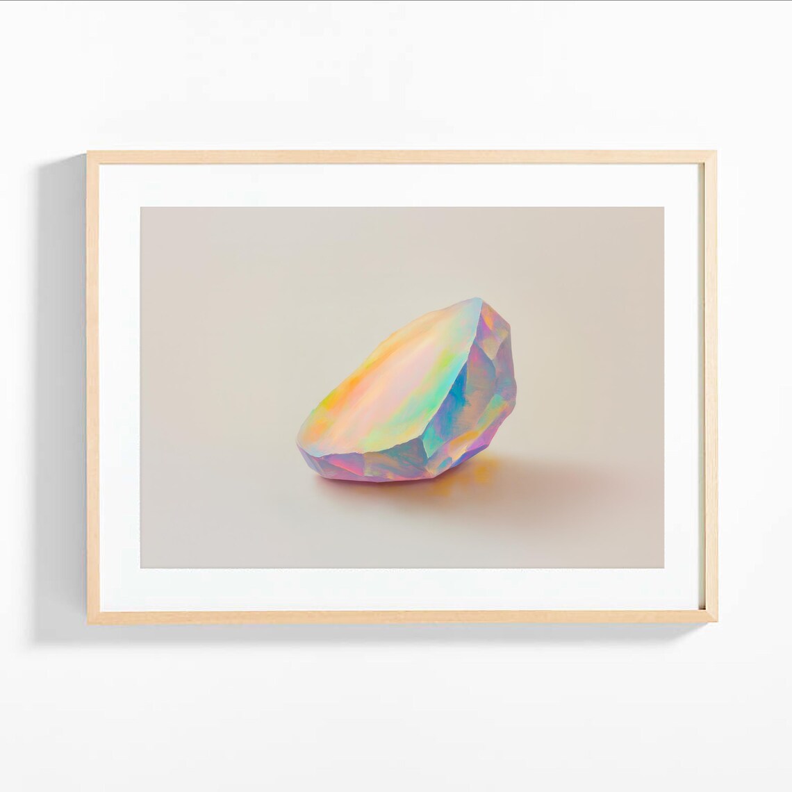 Opal Painting Art Print, Modern Minimalist Decor