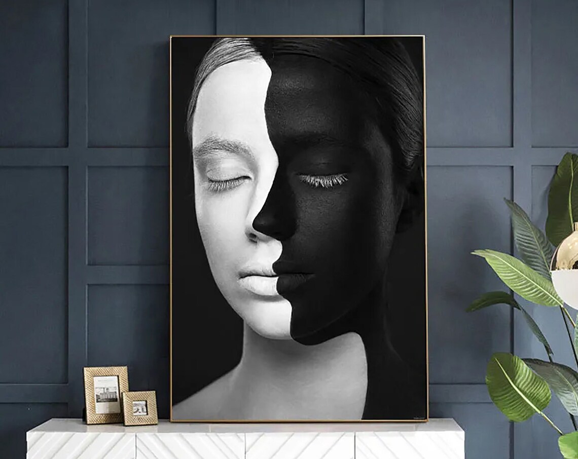 Black and White Abstract Art Print