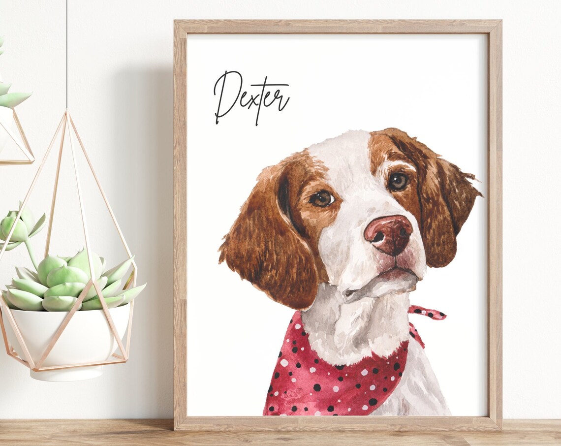 Pet Portrait Watercolor Dog Painting, Memorial Gift - Image 3