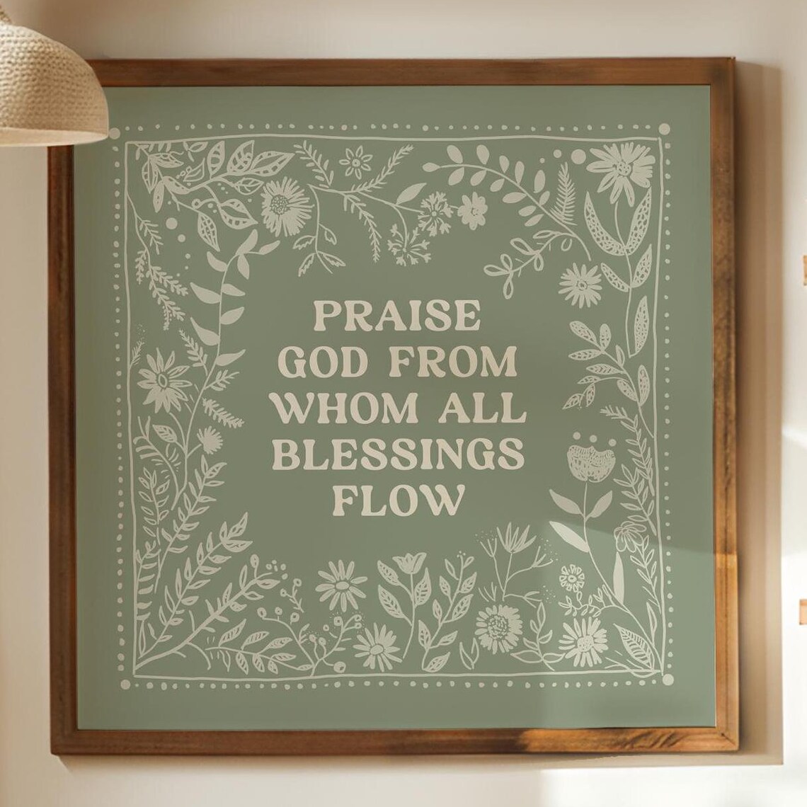 Doxology Hymn Art Print, Praise God Through Blessings