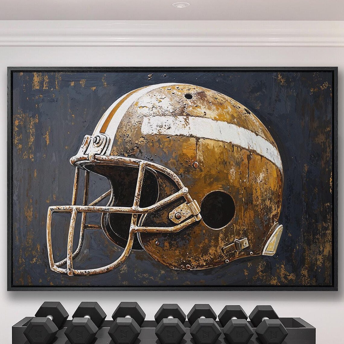 Vintage Football Helmet Retro Sports Art Print