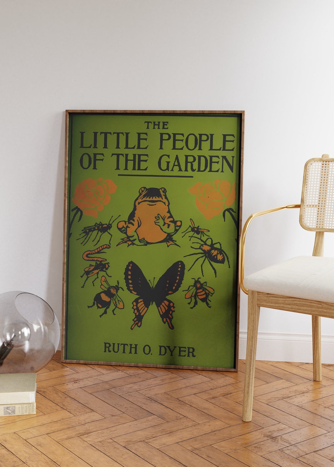 Frog, Butterflies and Insects Vintage Art Deco Poster - Image 2