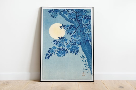 Blossoming Cherry on a Moonlit Night, Ohara Koson Art Print
