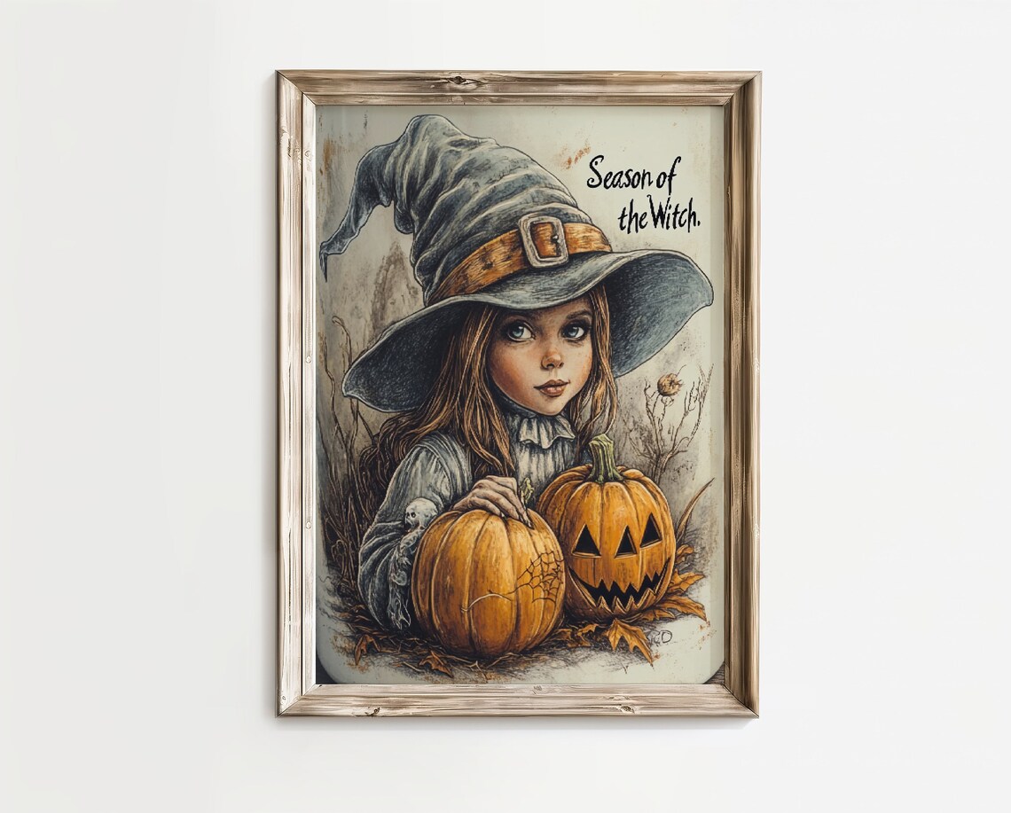 Season Of The Witch, Vintage Halloween Witch Poster - Image 3