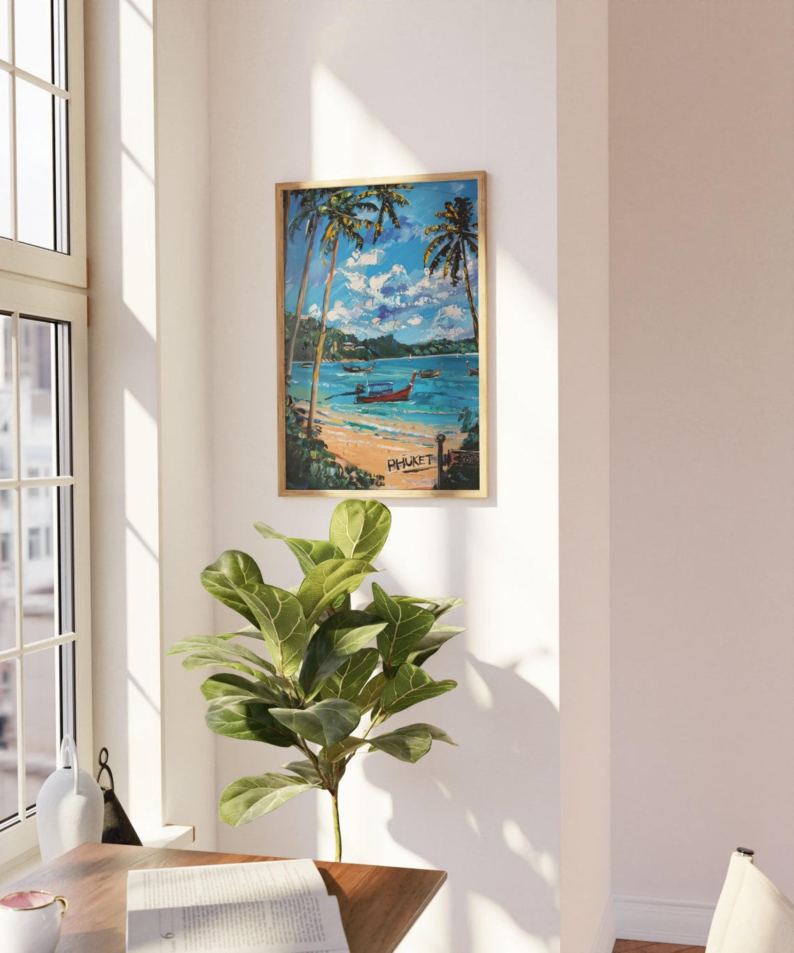 Phuket Travel Poster Thailand Landscape Wall Art Thailand Poster Phuket Travel Art Thailand Art Home Decor Floral Thailand Print - Image 2