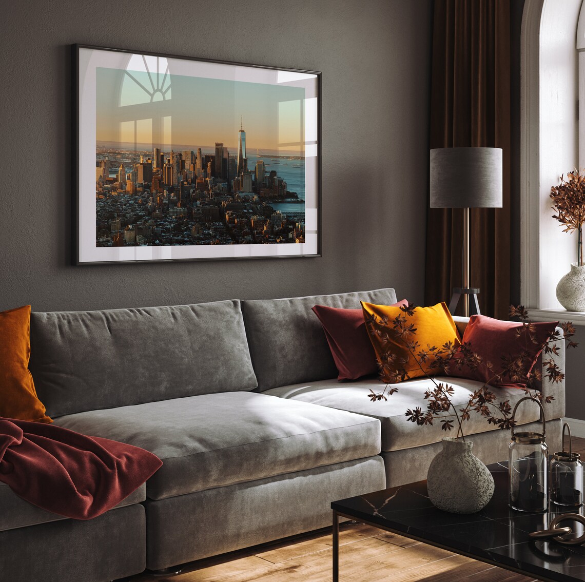 Downtown New York Sunrise II, Manhattan Skyline Art Print - Image 3
