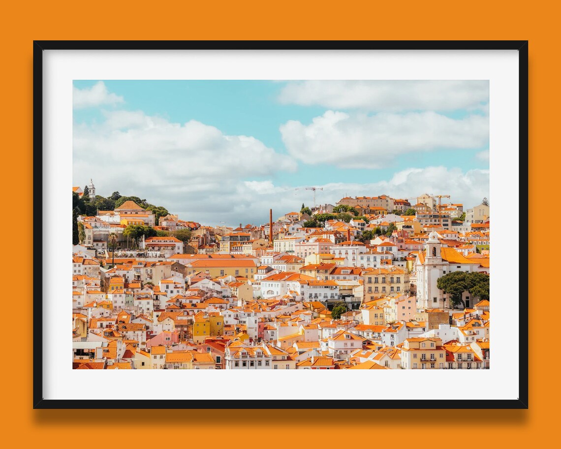 Lisbon Old Quarters Travel Poster, Alfama District