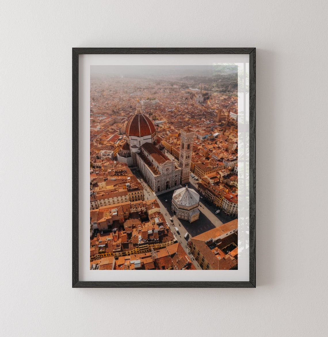 Florence Italy Aerial View Duomo Terracotta Rooftops Golden Poster - Image 2