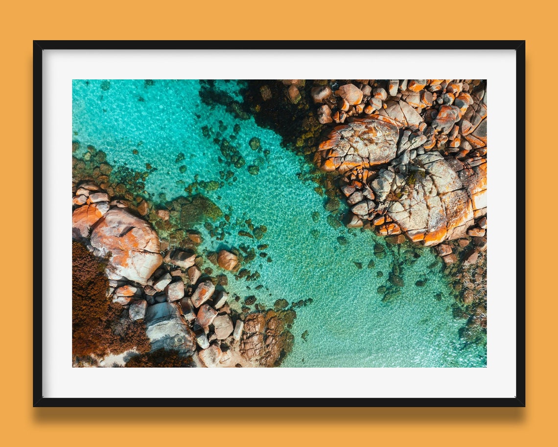 Tasmania Print Bay Of Fires Iii Tasmania Print Aerial Beach Wall Art Print Ocean Photography Print From Tasmania Australia
