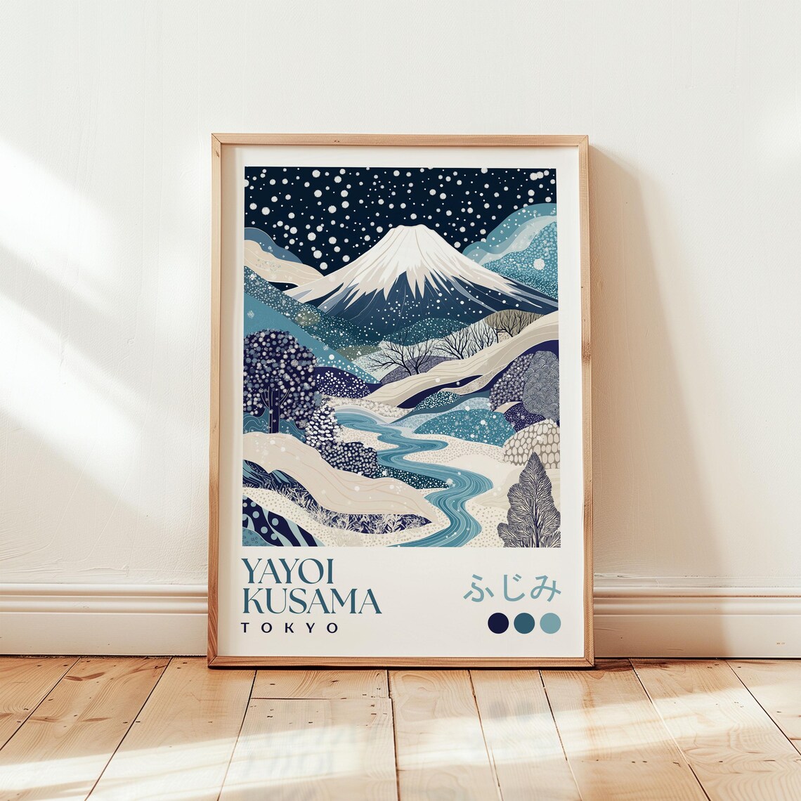 Yayoi Kusama-Inspired Mount Fuji Travel Poster
